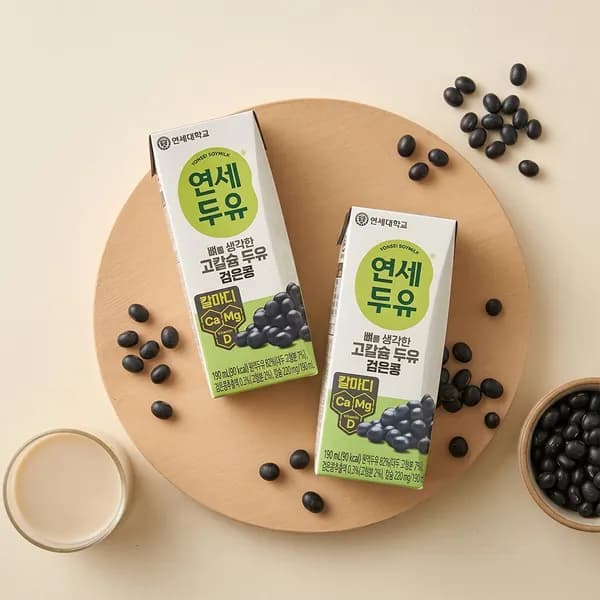 연세두유 뼈를 생각한 고칼슘 두유 검은콩 190ml 48팩