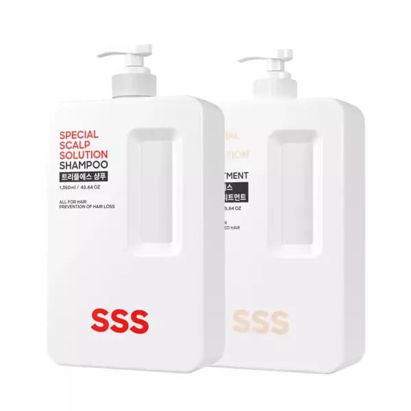 트리플에스 대용량 비오틴 약산성 탈모샴푸 1350ml+트리트먼트 1350ml