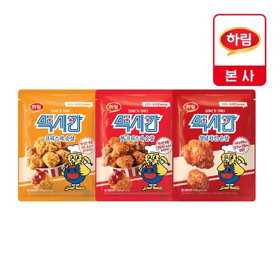 맥시칸 순살치킨 3종 세트 (크리스피 1개 + 핫크리스피 1개 + 양념치킨 1개)