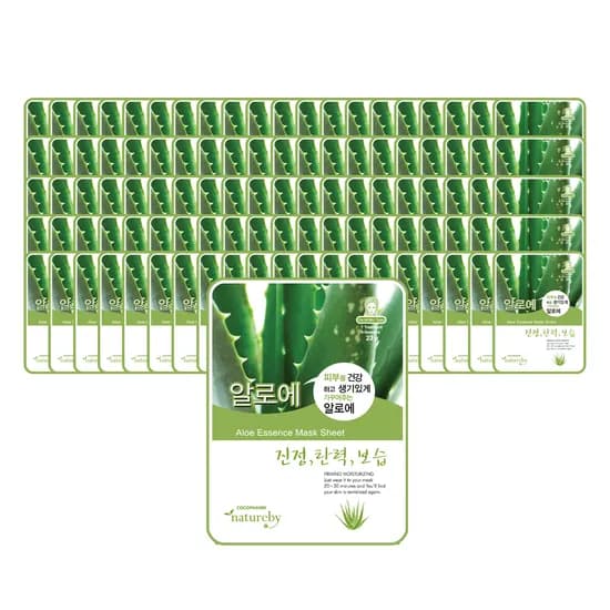 코코팜 네이처바이 알로에 에센스 마스크팩,23ml,100개입