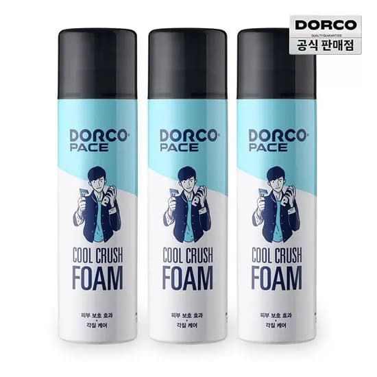 도루코 페이스 쿨 크러쉬 대용량 쉐이빙폼 250ML 3개