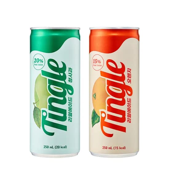 리얼과즙 팅글 리얼에이드 250ml X 30캔 오렌지 청사과