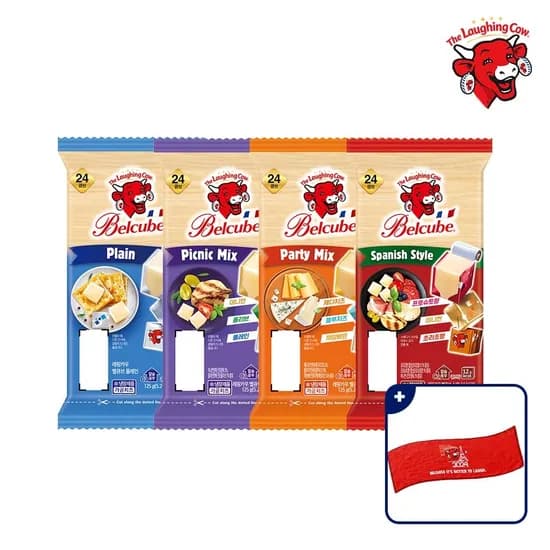 래핑카우 벨큐브 치즈 24큐브 125g 4종 +스포츠타월 증정