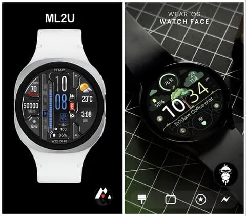 갤럭시 워치 페이스 ML2U 416 Cyber Gear Digital 등 3종