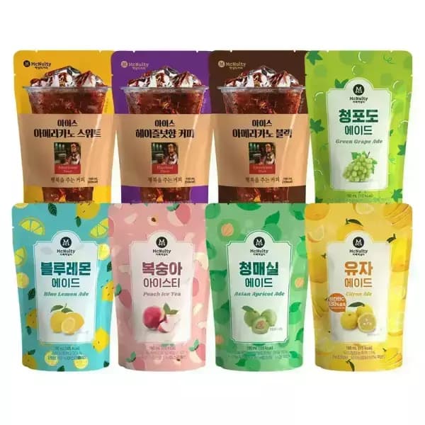 맥널티 편의점 파우치 음료 190ml x 30팩