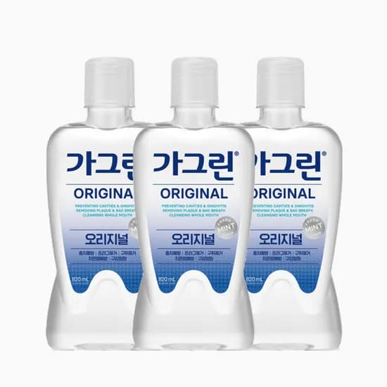 동아제약 가그린 오리지널 820ml x 3개