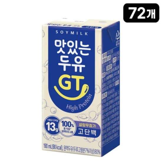 맛있는두유GT 고단백 190mL X 72개