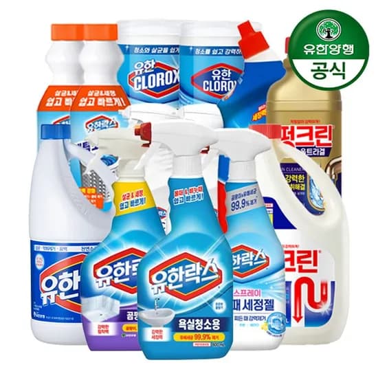 유한락스 NEW 욕실청소용 600ml 4개 + 레귤러 500ml 증정