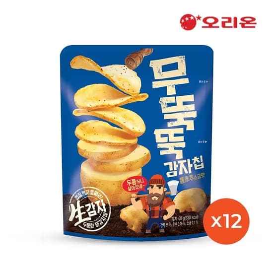 오리온 무뚝뚝감자칩 60g 12개