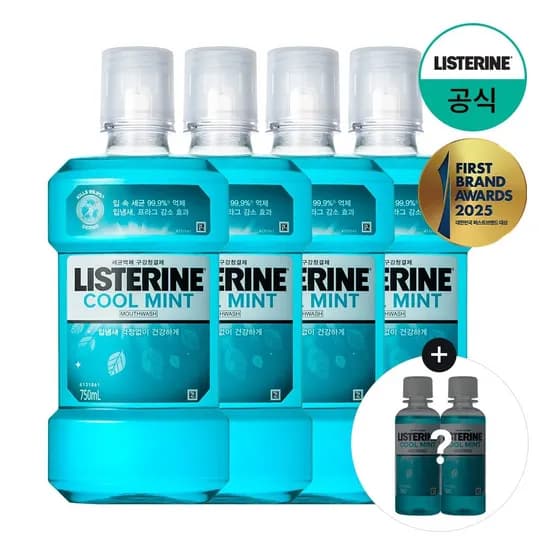 리스테린 쿨민트 750ml 4개