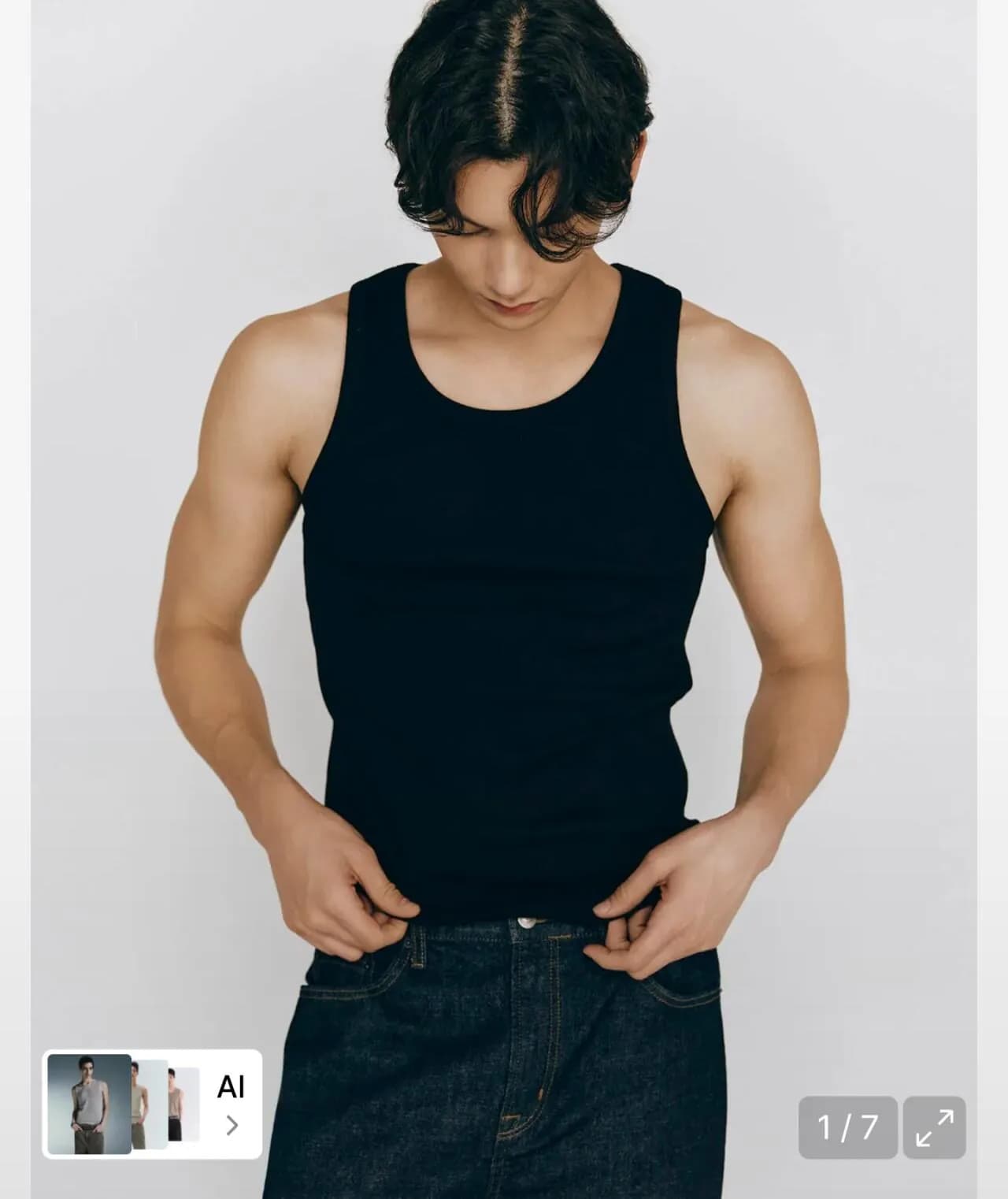 지오다노 크루넥 탱크탑