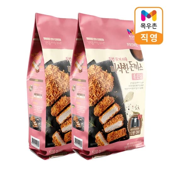 목우촌 프라임 통등심 돈까스 500g, 2개
