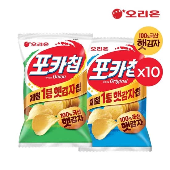 오리온 햇감자 포카칩 어니언 66g 10개+오리지널 10개 19,860원