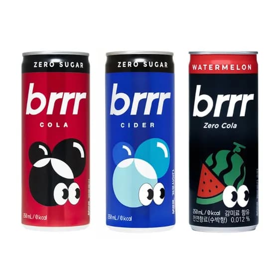 부르르 제로 수박 콜라 + 제로 콜라/제로 사이다 250ml X 각 30캔 (총60캔)