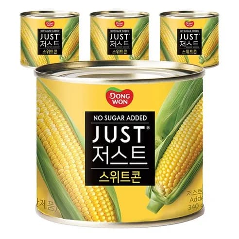 동원 JUST 노슈가 스위트콘 340g 4개