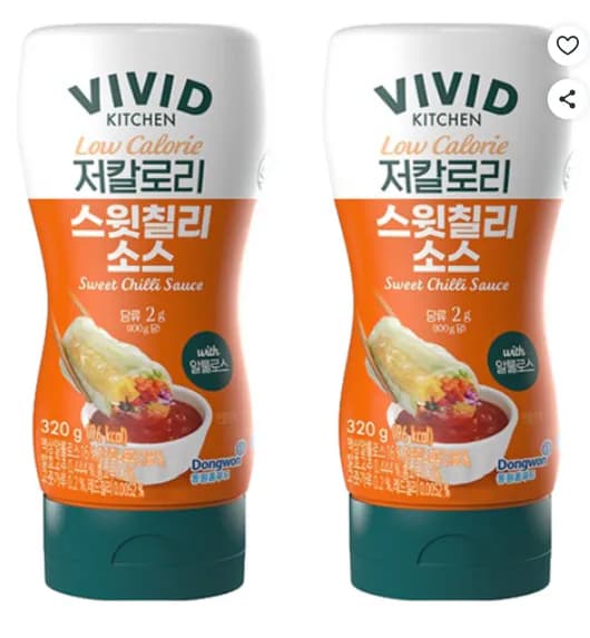 비비드키친 저칼로리 스윗칠리소스 2개 320g 3,550원