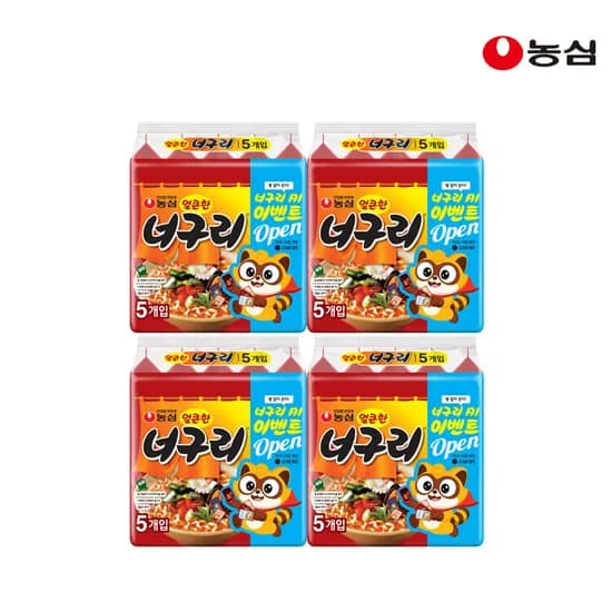 농심 얼큰한 너구리 (120g X 20개) (네멤)