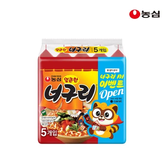 농심 너구리 얼큰 120g 15개 네이버멤버십