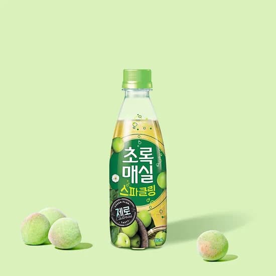 초록매실 스파클링 제로 350ml, 20개