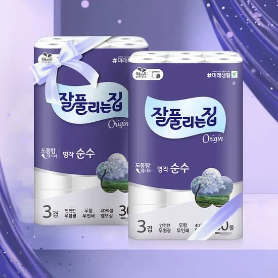 잘풀리는집 명작순수 30m 30롤 x 2팩