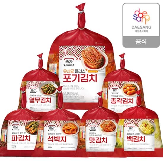 종가 유산균플러스 포기김치 4.4kg 외 1종