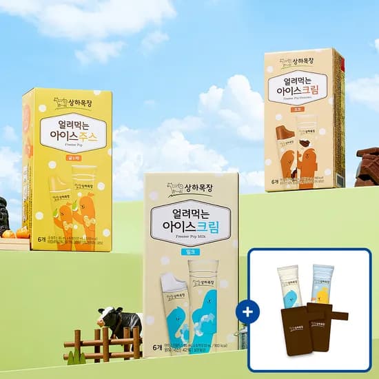 상하목장 얼려먹는 아이스크림 85ml 24팩 초코/밀크/귤배 택 1