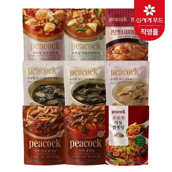 피코크 우리집 순두부찌개 500g 5팩