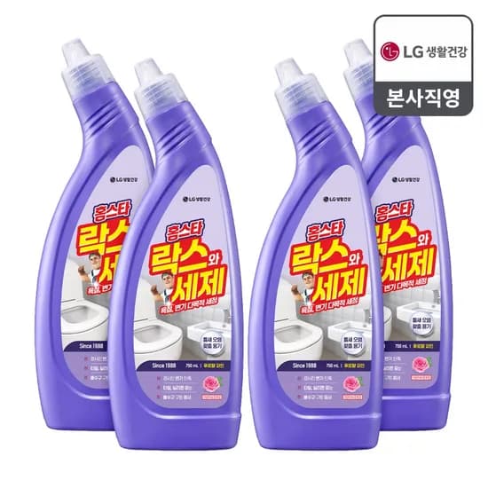 홈스타 락스와세제 욕실 청소 찌든때 후로랄파인 750ml 2개+2개 (네이버멤버십)