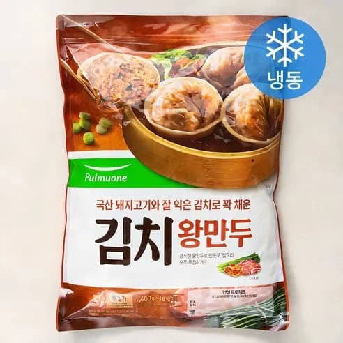 풀무원 제대로 채운 김치왕만두 냉동 1.4kg 1개