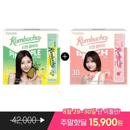 콤부차 30스틱 4박스 16가지 맛 택4 총 120스틱