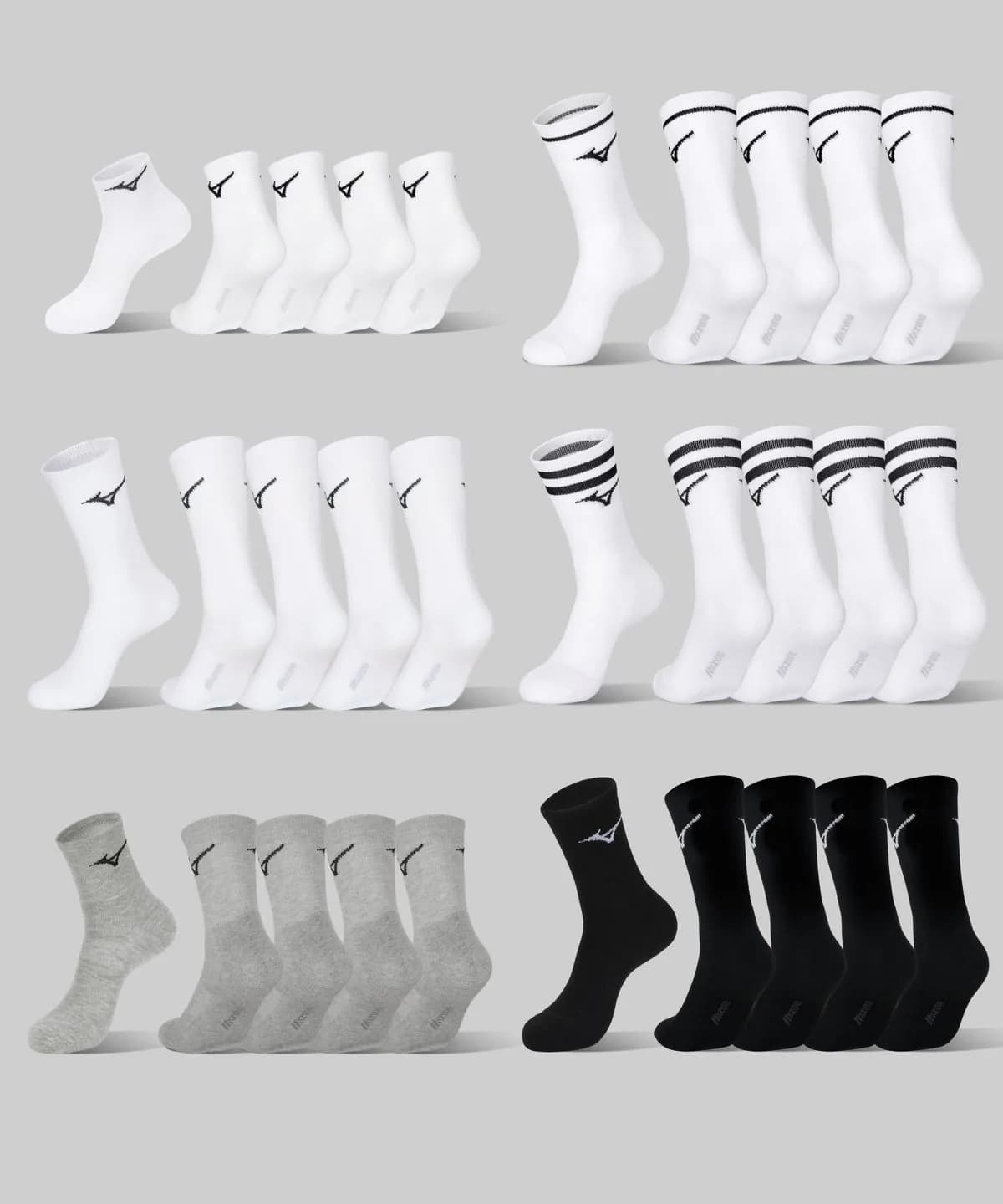 미즈노 쿠션 논쿠션 양말 5족 세트