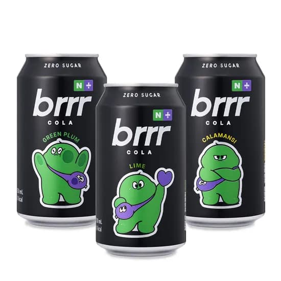 부르르 제로콜라 매실 깔라만시 라임 350ml 각 2캔