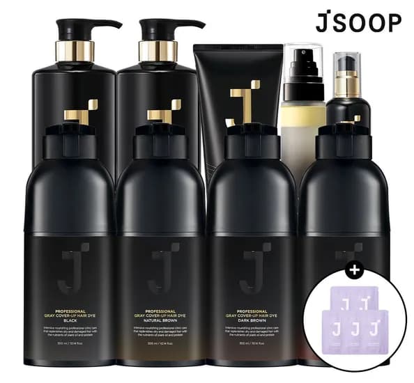 제이숲 프로페셔널 커버 새치 염색 300ml 외 비건 샴푸 50ml
