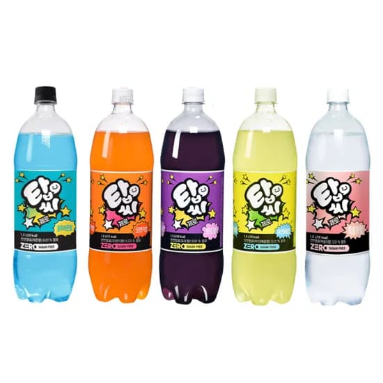 탑씨 제로 1.5L X 12pet 포도 오렌지 파인애플 복숭아 블루레몬