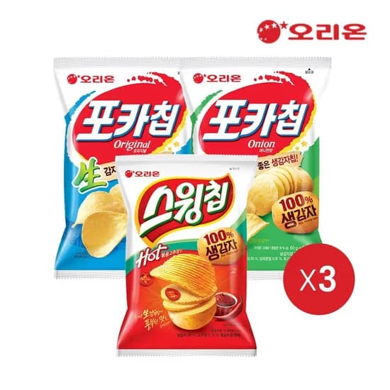 오리온 포카칩 오리지널 66g 3개 외 2종
