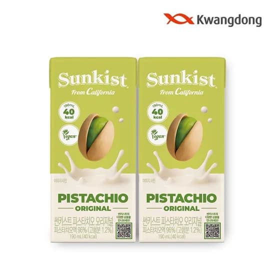 썬키스트 마시는 피스타치오 오리지널 190ml 24입