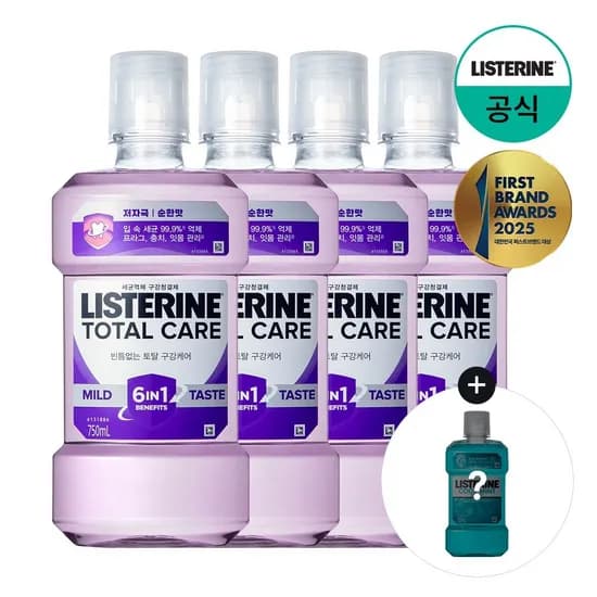 리스테린 토탈케어 750ml 4개입