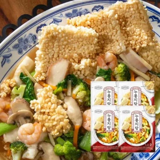 신세계푸드 정통 삼선 해물누룽지탕 500g 4팩