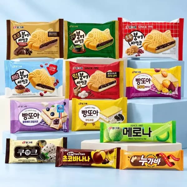 빙그레 붕어싸만코, 빵또아, 바 아이스크림 32개 골라담기