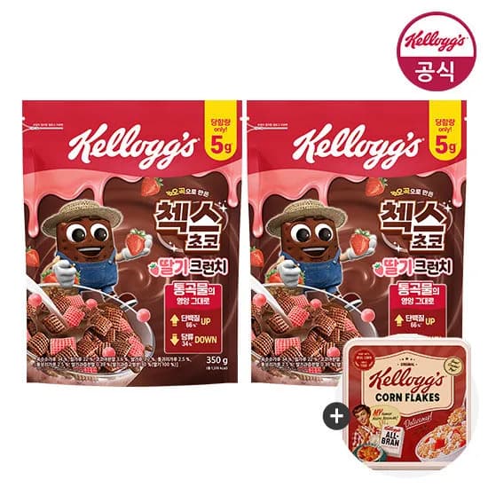 첵스초코 딸기크런치 350g 2개 + 틴케이스 11,500원