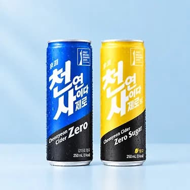 천연사이다 제로 30캔 + 천연사이다 제로 망고 30캔 250mL