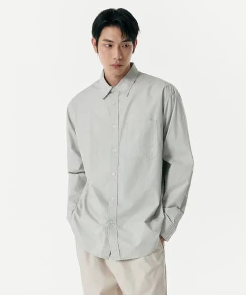 무탠다드 릴렉스드 워시드 포플린 셔츠 9,900원