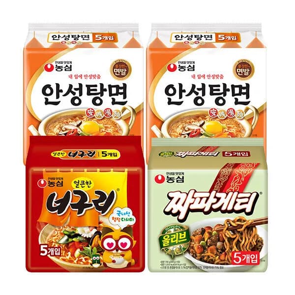 안성탕면10입 +너구리5입+짜파게티5입