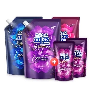 초고농축 피죤 NEW 시그니처 1.3L 3개+미스틱레인 300ml 2개