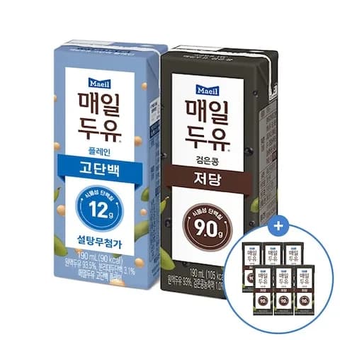 매일두유 검은콩+고단백혼합구성 190ml 48팩 + 검은콩 6팩 증정 27,510원