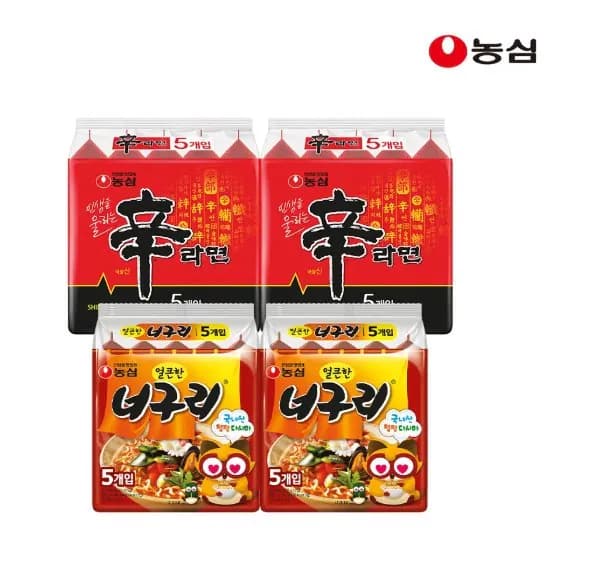 농심 신라면 10개+너구리 10개