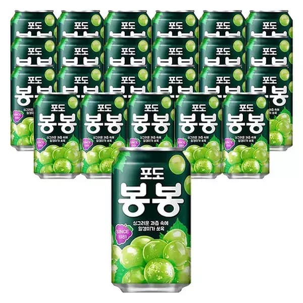 봉봉 포도 340ml 24개