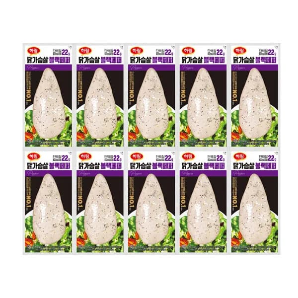 하림 닭가슴살 블랙페퍼 100g 10봉