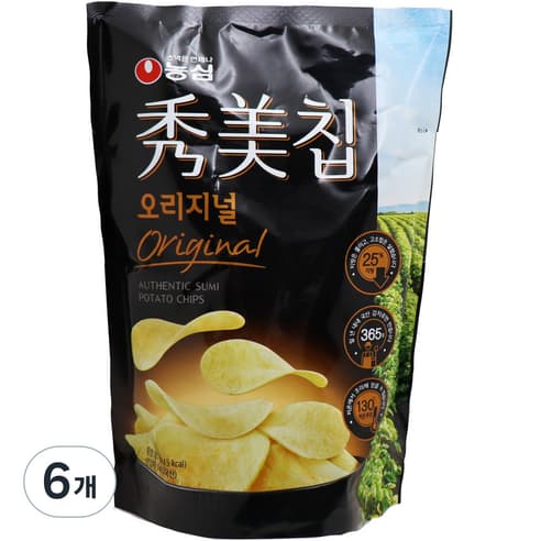 농심 수미칩 오리지널 85g x 6개