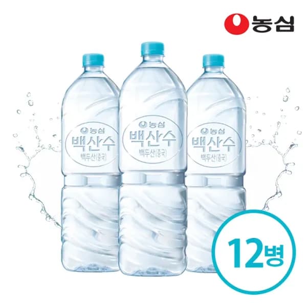 농심 백산수 무라벨 2L 12병